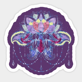 Elegant Gentle Purple Lotus / Lily flower Sticker